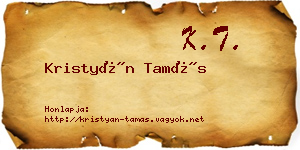 Kristyán Tamás névjegykártya